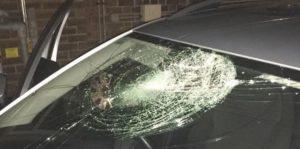 wash car with cracked windshield