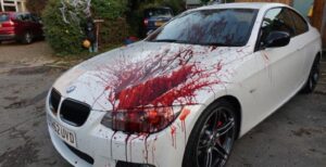 will fake blood damage car