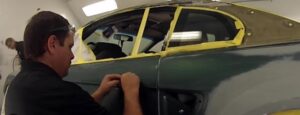 painting car with airless sprayer